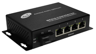 Full Gigabit POE Ethernet Media Converter 1 ไฟเบอร์และ 4 พอร์ตสำหรับระยะการส่งข้อมูล 250M