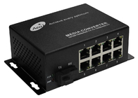 ระยะการส่ง 250M POE Ethernet Media Converter 100M 1 ไฟเบอร์และ 8 พอร์ต