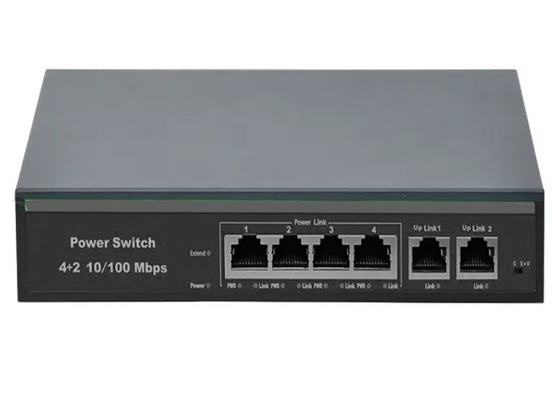 6 พอร์ต 10 / 100M POE Switch แหล่งจ่ายไฟภายในพร้อม VLAN . 250m