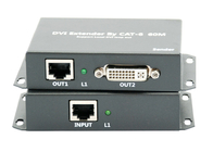 1080P 60m Cat5e DVI Extender ผ่านสายเคเบิลเครือข่ายวิดีโอ IP Lan