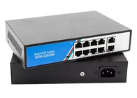 8 + 2 POE Switch 250m 10/100 / 1000Mbps Ethernet Network Switch สำหรับระบบกล้อง IP