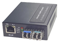 1x10 / 100BASE-T ถึง 2x100BASE-X SFP Fiber Ethernet Switch Converter พร้อม PSU
