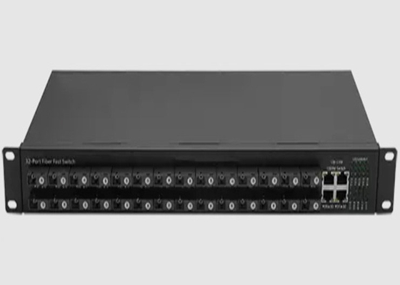 1U ประเภท SFP FIBER ETHERNET SWITCH พร้อม 28 10/100FX + 4 10/100/1000BASE-T(X)
