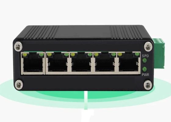 อินพุต DC12-48V 5 พอร์ตสวิตช์ POE อุตสาหกรรมแบบเต็มกิกะบิต