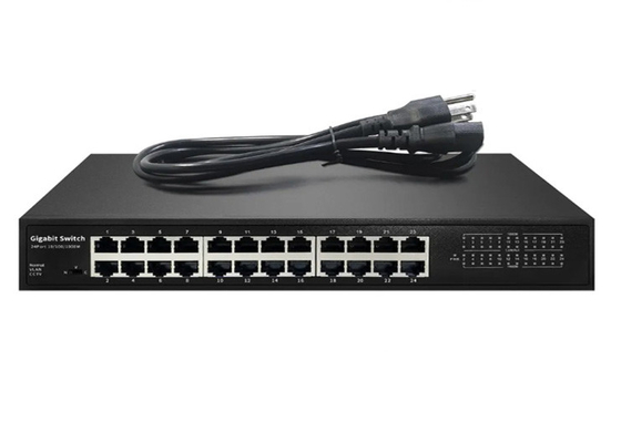 24-Port Fiber POE Switch 10/100/1000 Mbps สำหรับเครือข่ายและการส่งข้อมูล