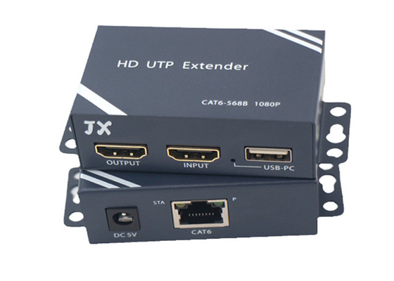 FCC 1080P HDMI Extender กับ KVM USB 100M ผ่านเคเบิล RJ45 Cat5e/Cat6