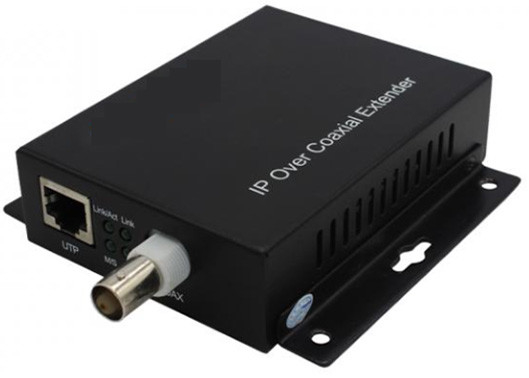 PoE + Ethernet over Coax (EOC) เครื่องแปลง 10/100mbps 1.5km 1 BNC และ 1 Port Ethernet