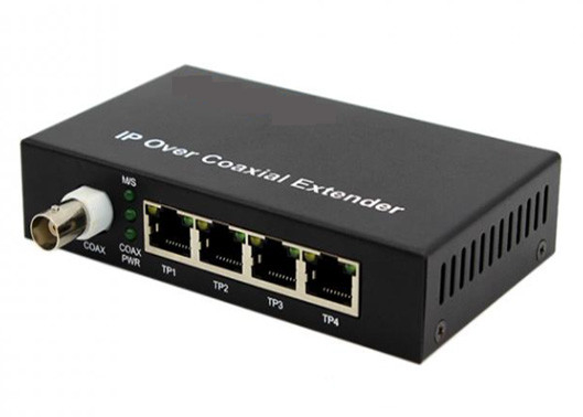10/100Mbps POE Over Coax EOC Converter 2KM ด้วย 1 BNC และ 4 POE Ethernet Port