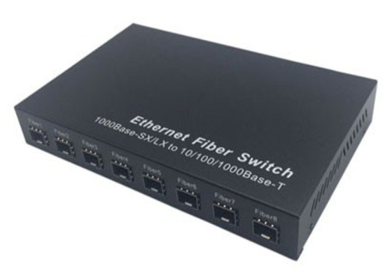 สวิตช์ Gigabit Fiber SFP 1.25Gbps 8 Port Fiber SFP และ 2 Port RJ45