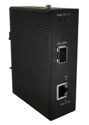 อุตสาหกรรม 802.3bt 90W 10G PoE Media Converter ประเภทการประมวลผลเก็บและส่งต่อ
