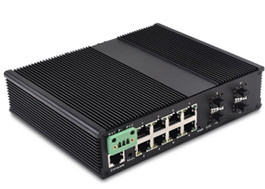 12-port Managed Industrial Ethernet Switch With 8 10/100/1000Base-T (((X) Port และ 4 10G SFP Slot+1 Console Port