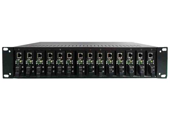 FCC Rack Mount Media Converter Chassis 2U 14 สล็อต