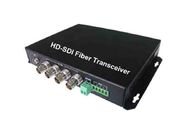 4CH HD SDI Fiber Converter 1 พอร์ตไฟเบอร์ออปติก 4 พอร์ต BNC