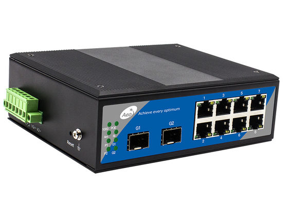 Cascading Ring Industrial POE Switch, 8 Port Gigabit POE Switch