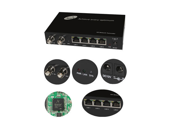 10 / 100Mbps Ethernet ผ่าน Coaxial Converter, 95Mbps POE ถึง BNC Converter