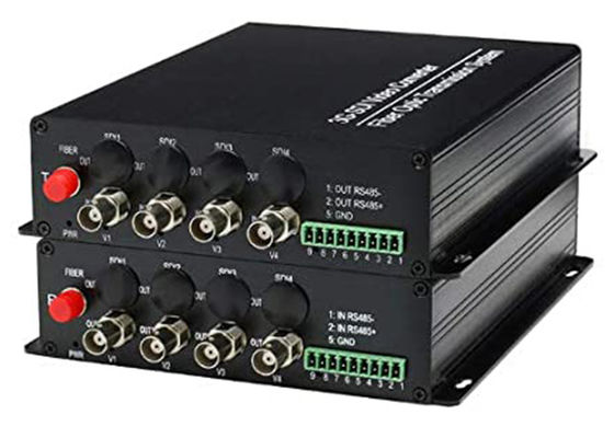 ตัวแปลงไฟเบอร์ HD SDI 20 กม., วิดีโอดิจิทัลผ่านตัวแปลงไฟเบอร์พร้อม RS485