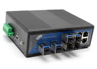 เดสก์ท็อป SFP Fiber Switch 2 Gigabit SFP 4 10 / 100Mbps Ethernet 4 10 / 100Mbps SFP