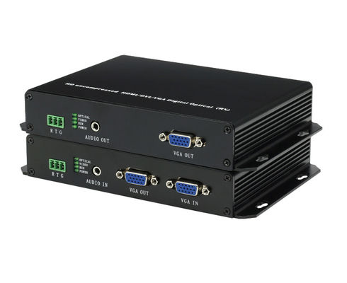 RS232 VGA Video Over Fiber Converter โหมดเดียว Single Fiber 20KM