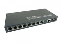 8POE+1RJ45+1Fiber Ethernet Media Converter Full Gigabit 10/100 / 1000Mbps