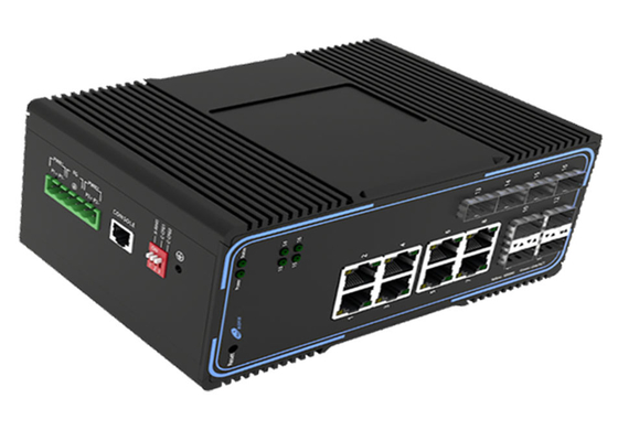 8 พอร์ตอีเทอร์เน็ต Sfp Managed Switch กิกะบิตเต็มพร้อม 8 SFP Slots
