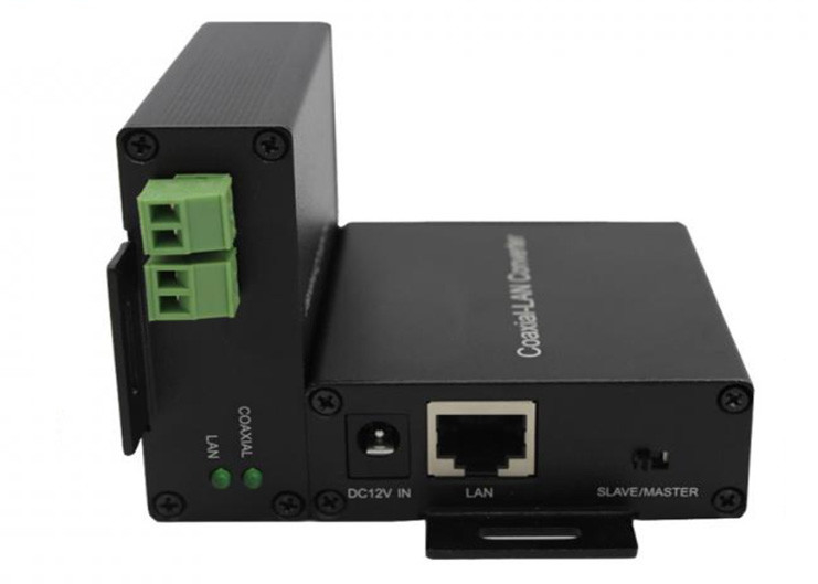 10/100Mbps Ethernet over Coax Converter 1*UTP+2*2wire Port Ethernet ไปยังคู่โคเอชชียล/ทวิสต์