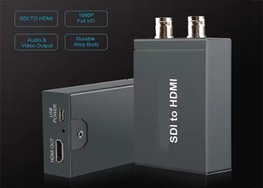 HD/3G SDI To HDMI Converter HDMI Over SDI Converter สําหรับสัญญาณ CCTV SD HD และ 3G SDI
