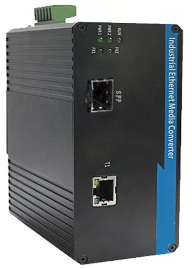 สวิตช์ไฟเบอร์อุตสาหกรรม SFP 1 Port 100BASE SFP + 1 Port 10 / 100BASE-T