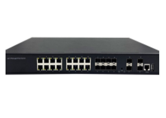 สวิตช์อีเทอร์เน็ตไฟเบอร์ 10G ที่บริหารด้วย 4 1G/10G SFP+ และ 16 Ethernet 1000Mbps +8 Port SFP 1000Mbps