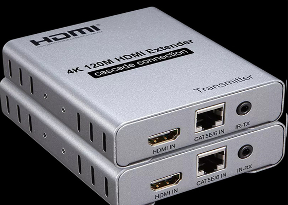 ตัวรับส่งสัญญาณ HDMI Fiber Extender 120M ผ่าน Cat 5e / 6 Cat5 Cat6